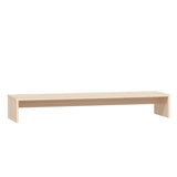 Monitor Stand 100x27x15 cm Solid Wood Pine - Front View