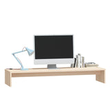 Monitor Stand 100x27x15 cm Solid Wood Pine - Top-Down View