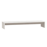 Monitor Stand White 100x27x15 cm Solid Wood Pine - Front View