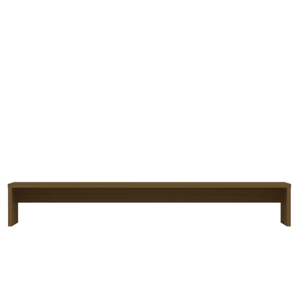 Monitor Stand Honey Brown 100x27x15 cm Solid Wood Pine