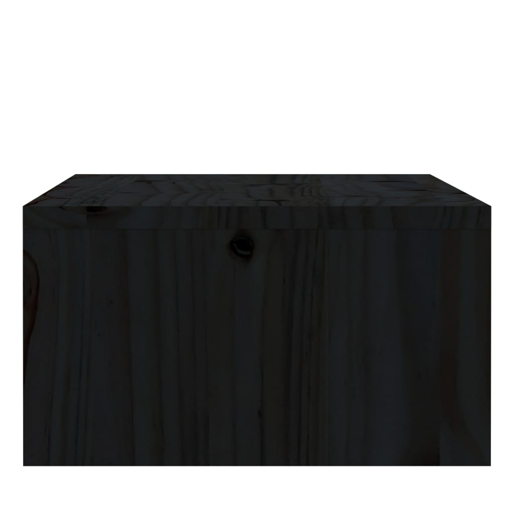 Monitor Stand Black 100x27x15 cm Solid Wood Pine