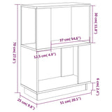 Book Cabinet/Room Divider 51x25x70 cm Solid Wood Pine - Low Angle