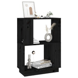 Book Cabinet/Room Divider Black 51x25x70 cm Solid Wood Pine - Top-Down View