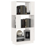 Book Cabinet/Room Divider White 51x25x101 cm Solid Wood Pine - Top-Down View