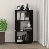 Book Cabinet/Room Divider Black 51x25x101 cm Solid Wood Pine