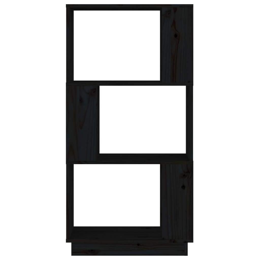 Book Cabinet/Room Divider Black 51x25x101 cm Solid Wood Pine