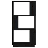 Book Cabinet/Room Divider Black 51x25x101 cm Solid Wood Pine - 45-Degree Angle