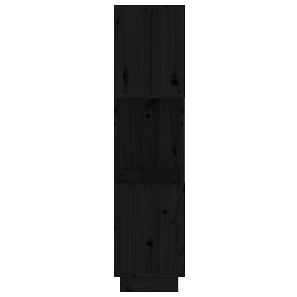 Book Cabinet/Room Divider Black 51x25x101 cm Solid Wood Pine
