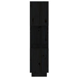 Book Cabinet/Room Divider Black 51x25x101 cm Solid Wood Pine
