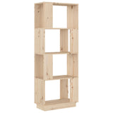 Book Cabinet/Room Divider 51x25x132 cm Solid Wood Pine - Front View