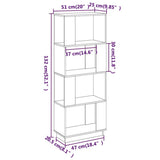 Book Cabinet/Room Divider White 51x25x132 cm Solid Wood Pine