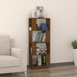 Book Cabinet/Room Divider Honey Brown 51x25x132 cm Solid Wood Pine - Side View