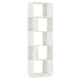 Book Cabinet/Room Divider White 51x25x163.5 cm Solid Wood Pine - Front View