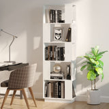 Book Cabinet/Room Divider White 51x25x163.5 cm Solid Wood Pine - Side View