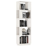 Book Cabinet/Room Divider White 51x25x163.5 cm Solid Wood Pine - Top-Down View
