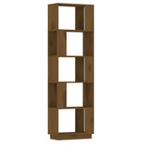 Book Cabinet/Room Divider Honey Brown 51x25x163.5 cm Solid Wood - Front View