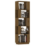Book Cabinet/Room Divider Honey Brown 51x25x163.5 cm Solid Wood - Top-Down View