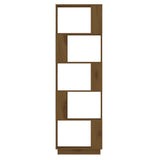 Book Cabinet/Room Divider Honey Brown 51x25x163.5 cm Solid Wood - 45-Degree Angle