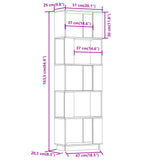 Book Cabinet/Room Divider Black 51x25x163.5 cm Solid Wood Pine - Low Angle