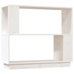 Book Cabinet/Room Divider White 80x25x70 cm Solid Wood Pine