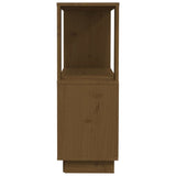 Book Cabinet/Room Divider Honey Brown 80x25x70 cm Solid Wood - Rear View