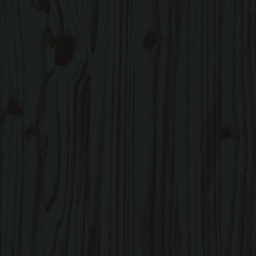 Book Cabinet/Room Divider Black 80x25x70 cm Solid Wood Pine