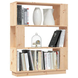 Book Cabinet/Room Divider 80x25x101 cm Solid Wood Pine - Top-Down View