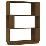 Book Cabinet/Room Divider Honey Brown 80x25x101 cm Solid Wood - Front View
