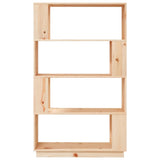 Book Cabinet/Room Divider 80x25x132 cm Solid Wood Pine - Side View