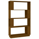 Book Cabinet/Room Divider Honey Brown 80x25x132 cm Solid Wood - Front View