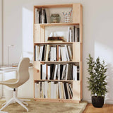 Book Cabinet/Room Divider 80x25x163.5 cm Solid Wood Pine - Side View