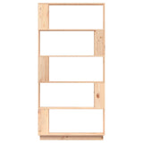 Book Cabinet/Room Divider 80x25x163.5 cm Solid Wood Pine - 45-Degree Angle