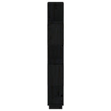 Book Cabinet/Room Divider Black 80x25x163.5 cm Solid Wood Pine