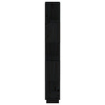 Book Cabinet/Room Divider Black 80x25x163.5 cm Solid Wood Pine