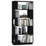 Book Cabinet/Room Divider Black 80x25x163.5 cm Solid Wood Pine - 45-Degree Angle