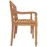 Batavia Bench 150 cm Solid Wood Teak - Top-Down View