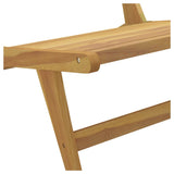 Garden Chair with Footrest Solid Wood Teak - Extra Image