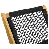 Garden Chair with Footrest Solid Wood Teak and Polyester - Extra Image