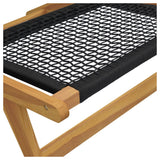 Garden Chair with Footrest Solid Wood Teak and Polyester - Extra Image