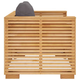 Garden Sofa Chair with Dark Grey Cushions Solid Wood Teak - Top-Down View