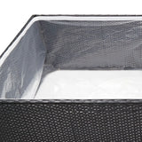 Garden Planter Black 157x80x40 cm Poly Rattan - Rear View