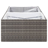 Garden Planter Grey 157x80x40 cm Poly Rattan - 45-Degree Angle