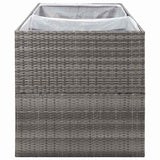 Garden Planter Grey 157x80x80 cm Poly Rattan - 45-Degree Angle
