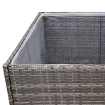 Garden Planter Grey 157x80x80 cm Poly Rattan