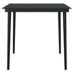 3 Piece Garden Dining Set Black