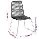 3 Piece Garden Dining Set Black - Low Angle