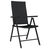 3 Piece Garden Dining Set Black - Side View