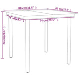 3 Piece Garden Dining Set Black - Low Angle