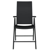 5 Piece Garden Dining Set Black