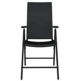 5 Piece Garden Dining Set Black